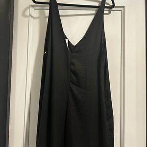 Wide leg silky jumpsuit